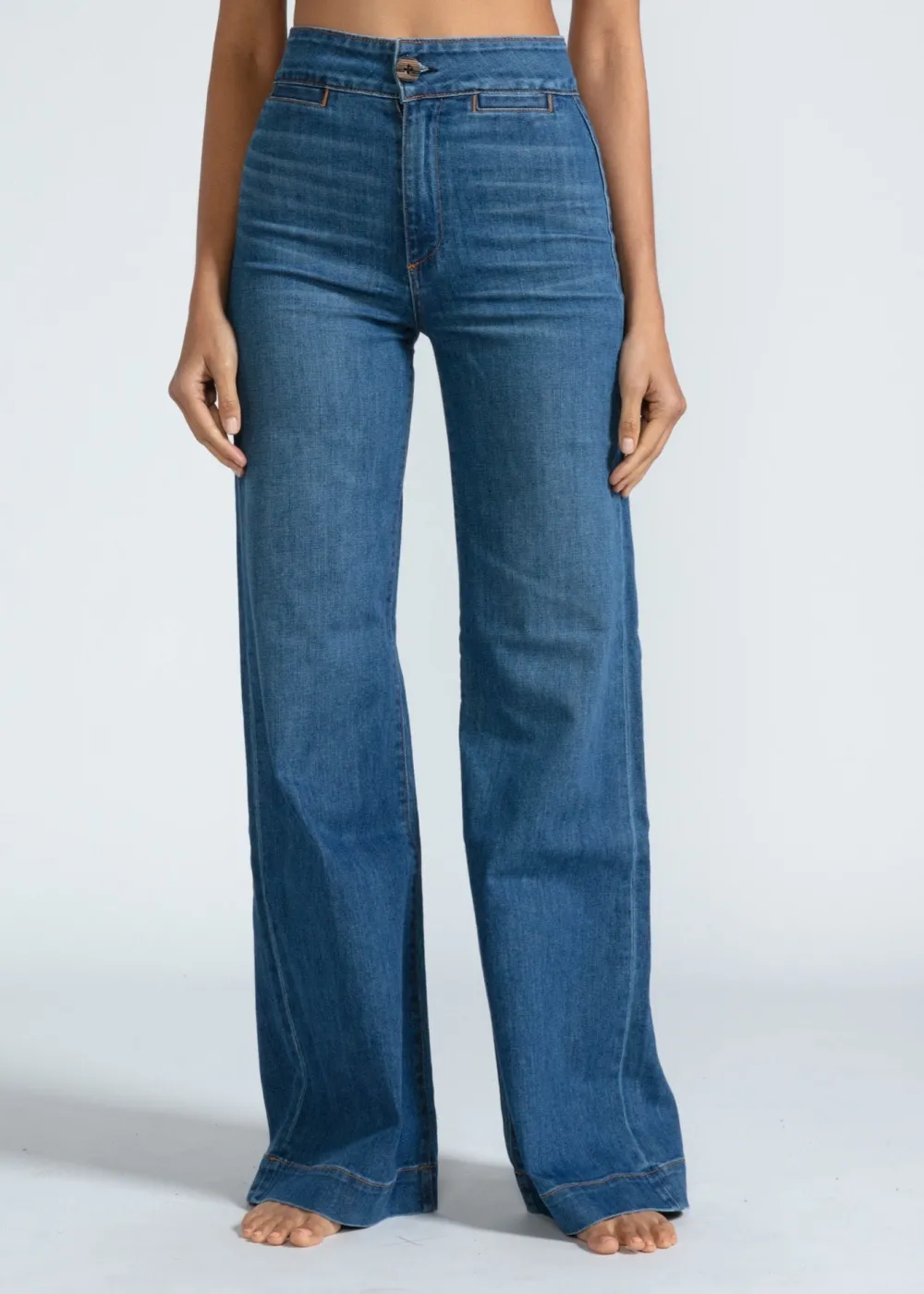 Clearance ASKK NY Brighton Wide Leg Denim | Mercury Bottoms