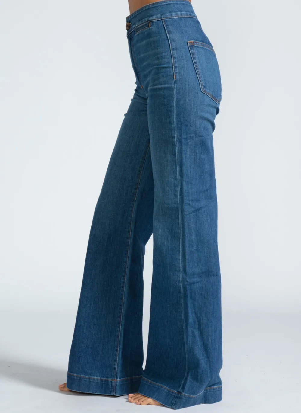 Clearance ASKK NY Brighton Wide Leg Denim | Mercury Bottoms