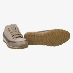 Fashion Candice Cooper Janis Low Sneaker Strip Taupe Gold Metallic Shoes