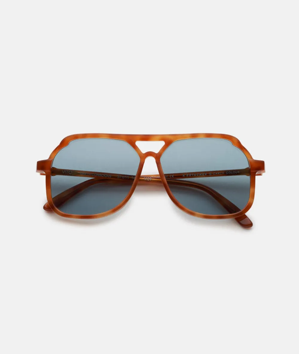 Discount Carla Colour VITO LAPIS OAK / oversized, light tort aviator sunglasses Accessories