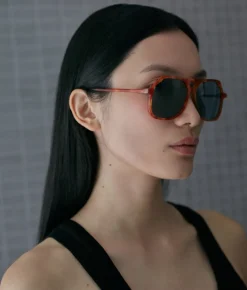 Discount Carla Colour VITO LAPIS OAK / oversized, light tort aviator sunglasses Accessories