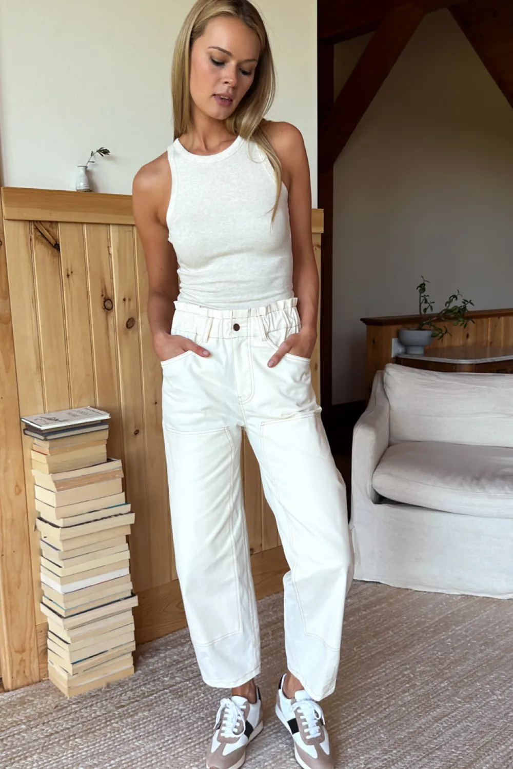 Outlet Daily Trainers Taupe Suede Black Ivory Leather Shoes