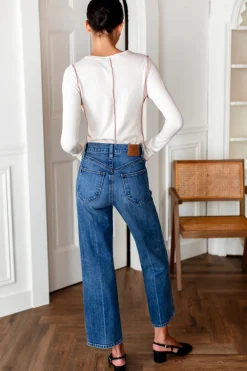 Clearance Emerson Fry Amy Crewneck in Heather Almond Tops