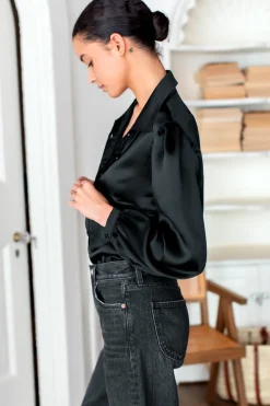 New Emerson Fry Frankie Blouse in Black Tops