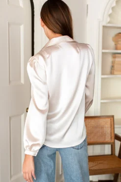 Online Emerson Fry Frankie Blouse in Porcelain Tops