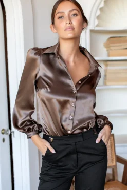 Online Emerson Fry Frankie Blouse in Latte Tops