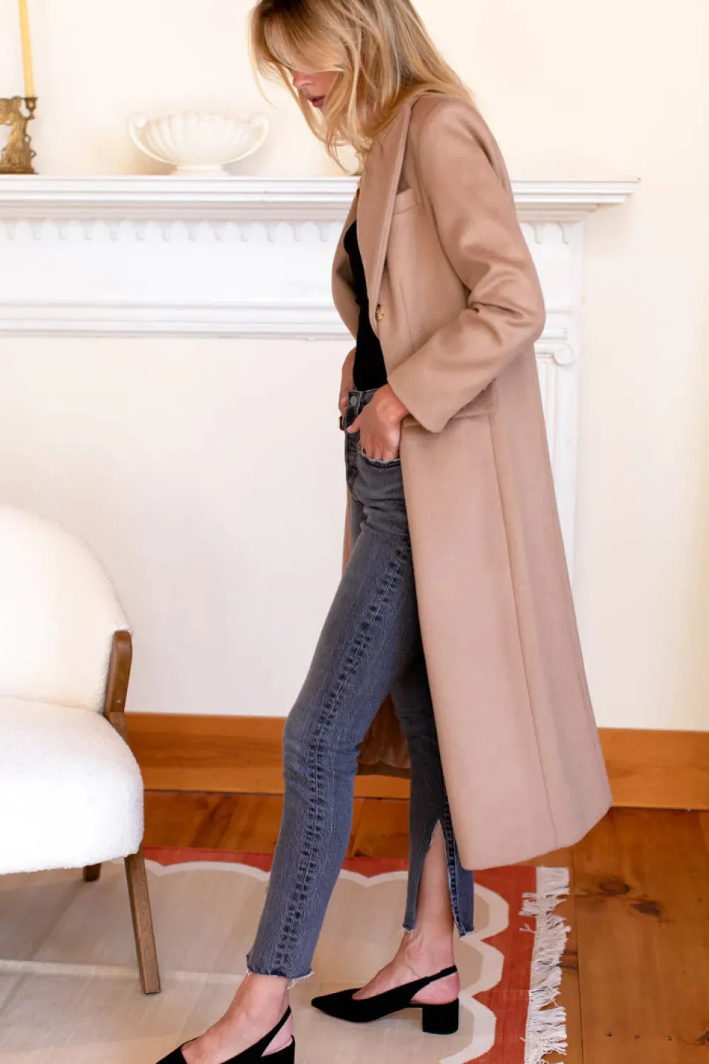 Hot Emerson Fry Lou Walking Slingback in Black Suede Shoes