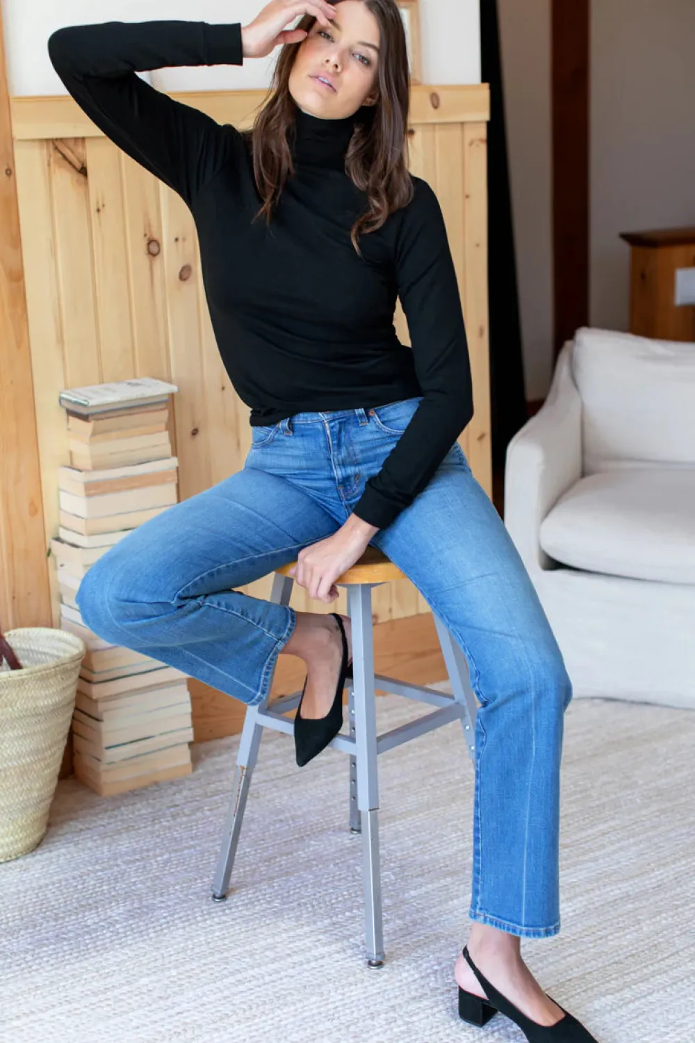 Hot Emerson Fry Lou Walking Slingback in Black Suede Shoes