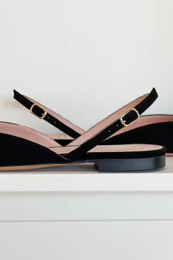 Best Emerson Fry Slingback Flat - Black Suede Shoes