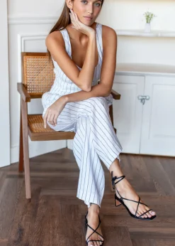 Outlet Emerson Fry Tie Up Heels in Black Leather Shoes