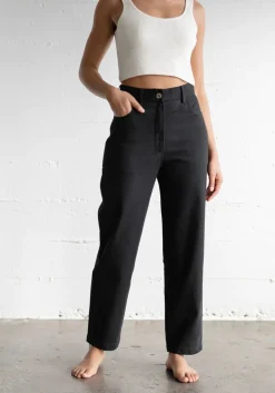 Clearance First Rite Narrow Trouser in Black Bottoms