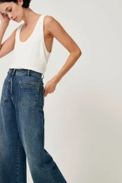 Fashion Johnny O High Rise Denim - Vintage Blue Bottoms