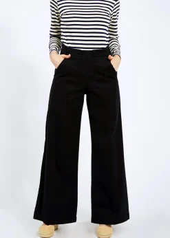 Outlet Long Sabrina Denim Pants | Black Bottoms
