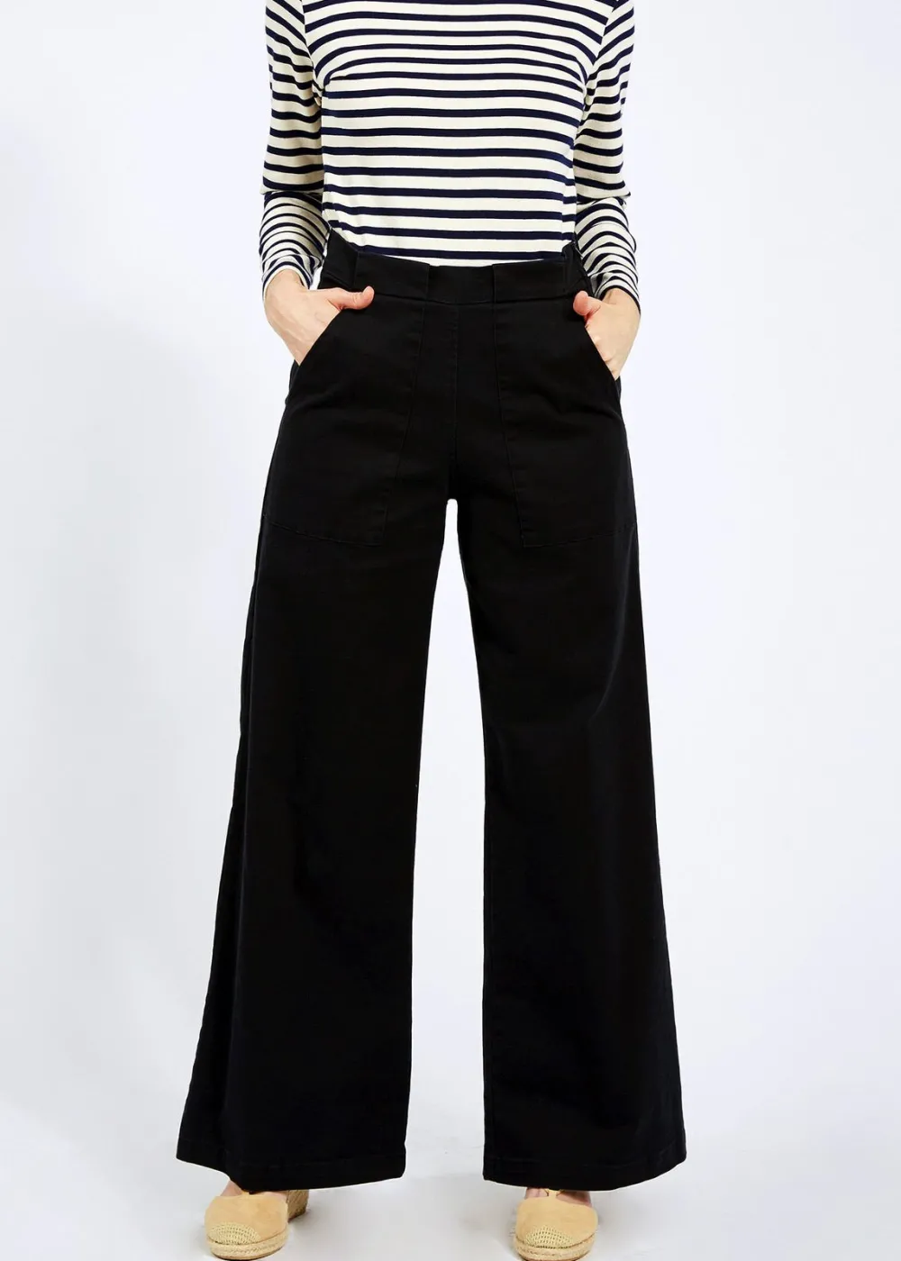 Outlet Long Sabrina Denim Pants | Black Bottoms
