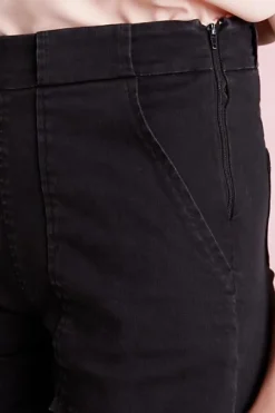 Outlet Long Sabrina Denim Pants | Black Bottoms