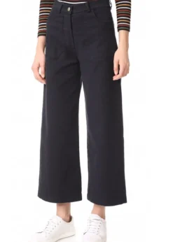 New Loup Simone Wide Leg Denim | black Bottoms