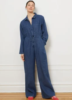 Fashion Loup Spencer Jumpsuit Indigo Denim Bottoms