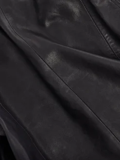 New Maha Ethically Made Black Leather Moto Jacket Outerwear