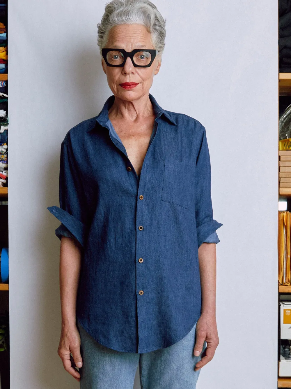 Best Naomi Nomi The New Oxford Indigo Hemp Denim Tops