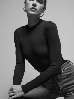 Fashion Nation LTD Gina Long Sleeve | Black Tops