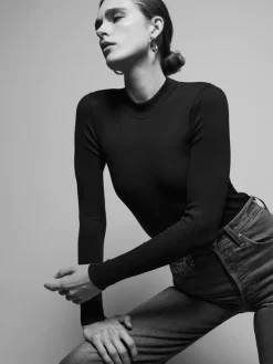 Fashion Nation LTD Gina Long Sleeve | Black Tops