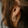 Fashion Otiumberg Chunky Rectangle Hoops Handmade Jewelry