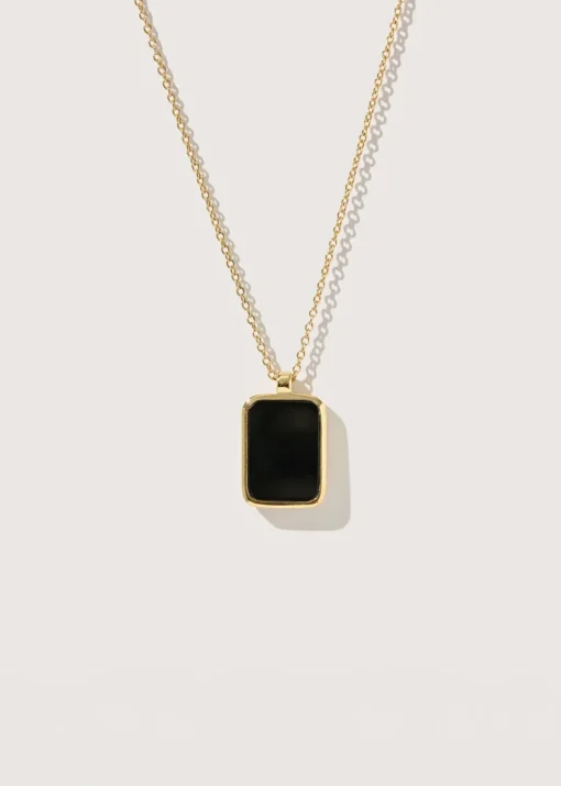 Hot Otiumberg Tag Inlay Pendant in Black Onyx Handmade Jewelry