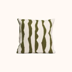 Hot Paso Throw Pillow in Natural/Moss Handmade Beauty | Wellness