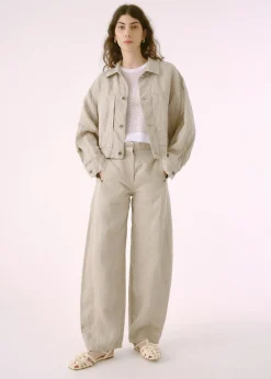 Discount Sayaka Davis Cropped Jacket in Light Taupe Tops|Outerwear