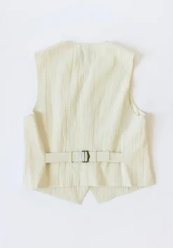 Clearance Sayaka Davis Four Button Vest Ivory Tops