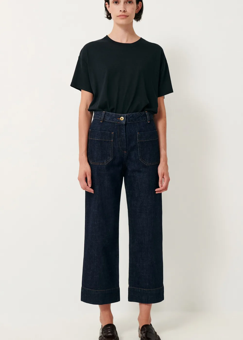 Best Seakey Crop Denim in Dark Rince Bottoms