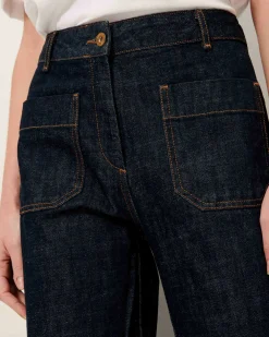Best Seakey Crop Denim in Dark Rince Bottoms
