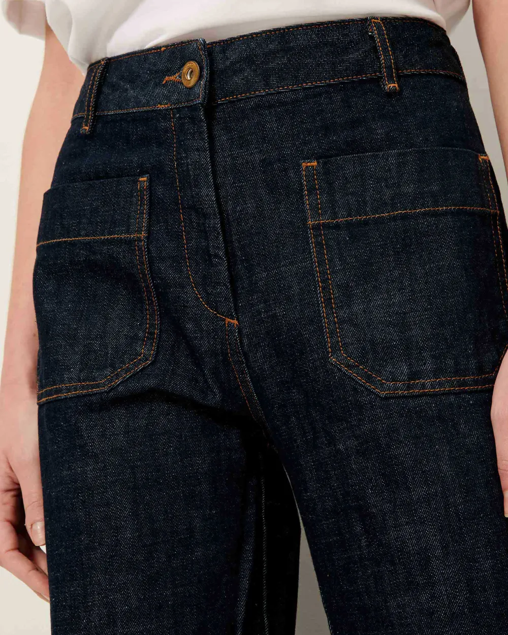 Best Seakey Crop Denim in Dark Rince Bottoms