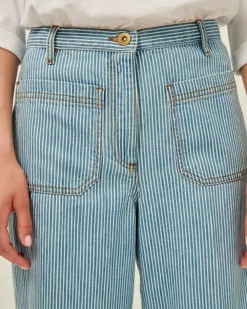 Discount Sessun Aldricks Pants in Coutil Sky Bottoms