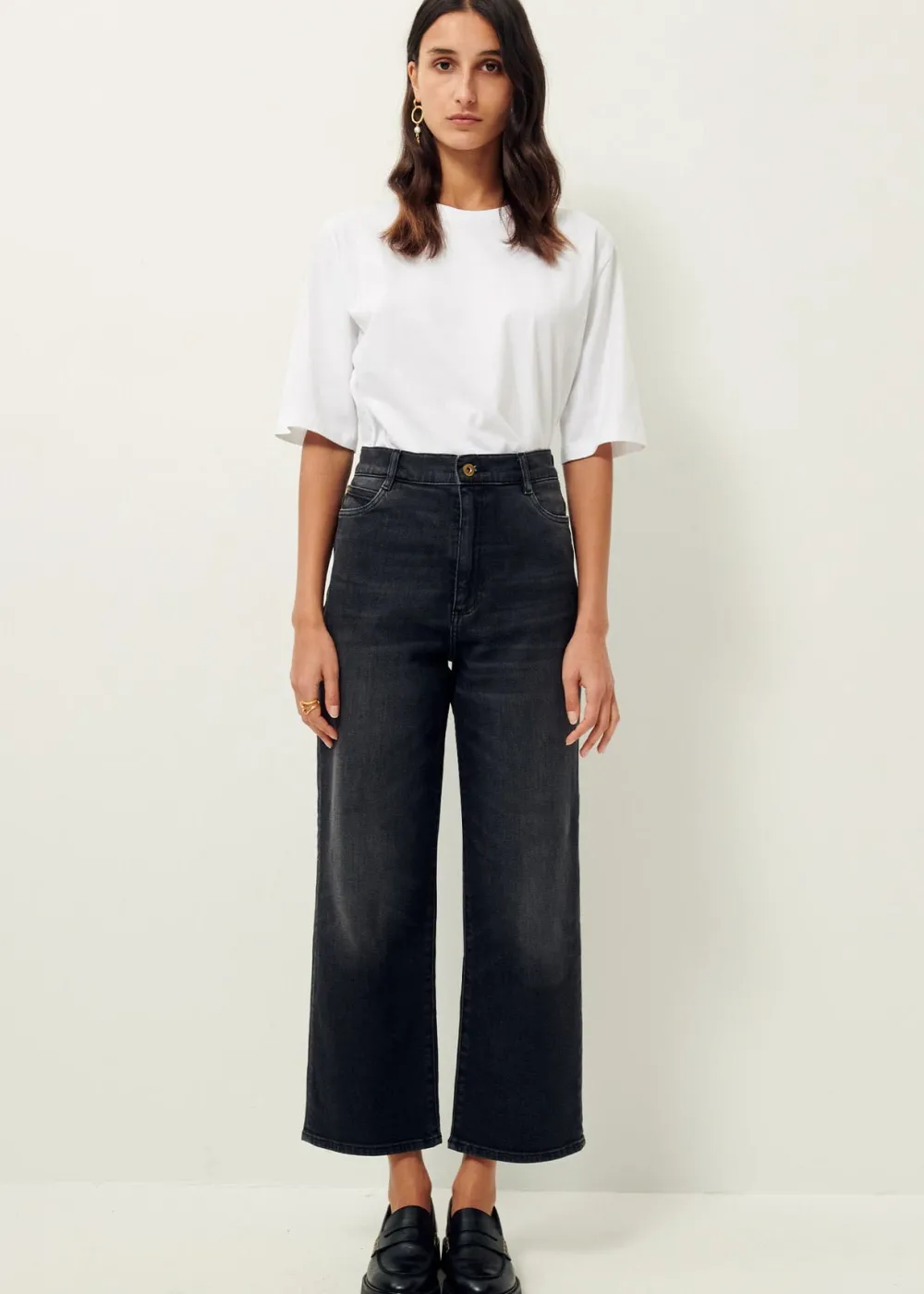 Clearance Sessun Bay Cruise Denim Jean in Brocken Black Bottoms