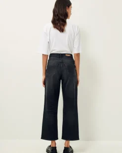 Clearance Sessun Bay Cruise Denim Jean in Brocken Black Bottoms