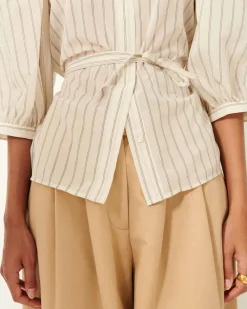 Discount Sessun Georgia Stripe Shirt Tops