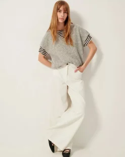 Outlet Sessun Matua Mid Grey Vest Sweater Tops