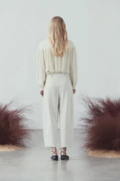 Hot Sita Murt Cream Blouse Tops