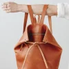 Fashion The Folded Leather Backpack Saddle Accessories