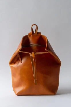 Fashion The Folded Leather Backpack Saddle Accessories