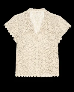 Fashion The Great Lattice Top in Cream Tops