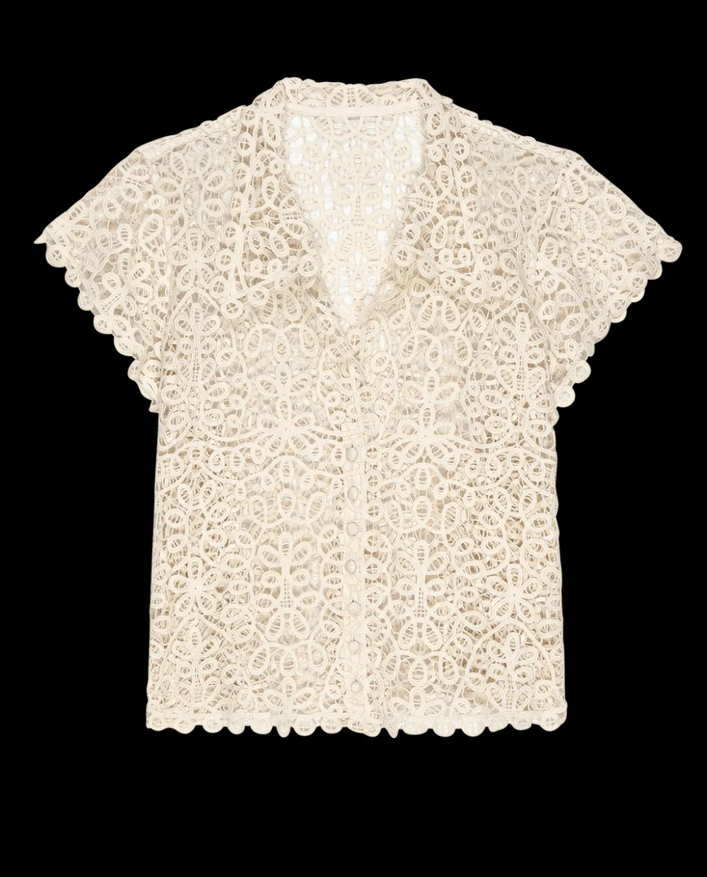 Fashion The Great Lattice Top in Cream Tops