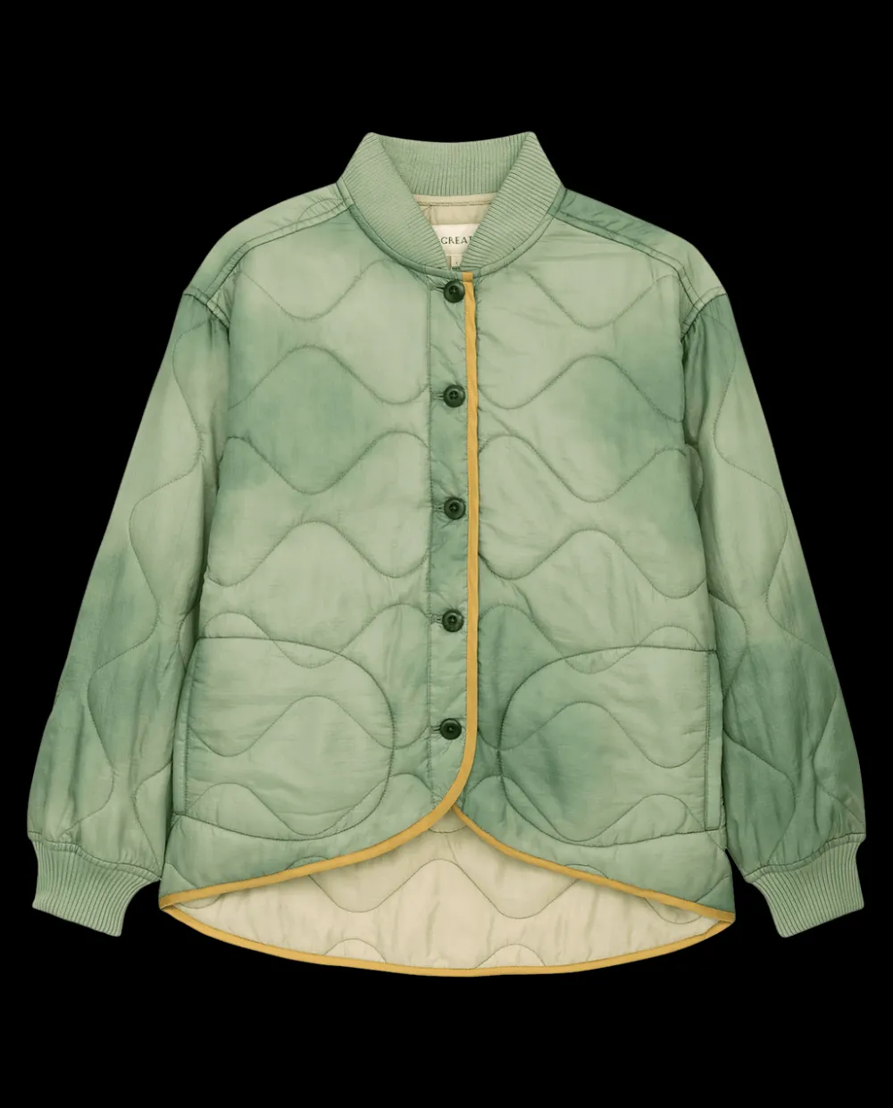Sale The Great Quilted Liner Jacket Mottled Green Outerwear