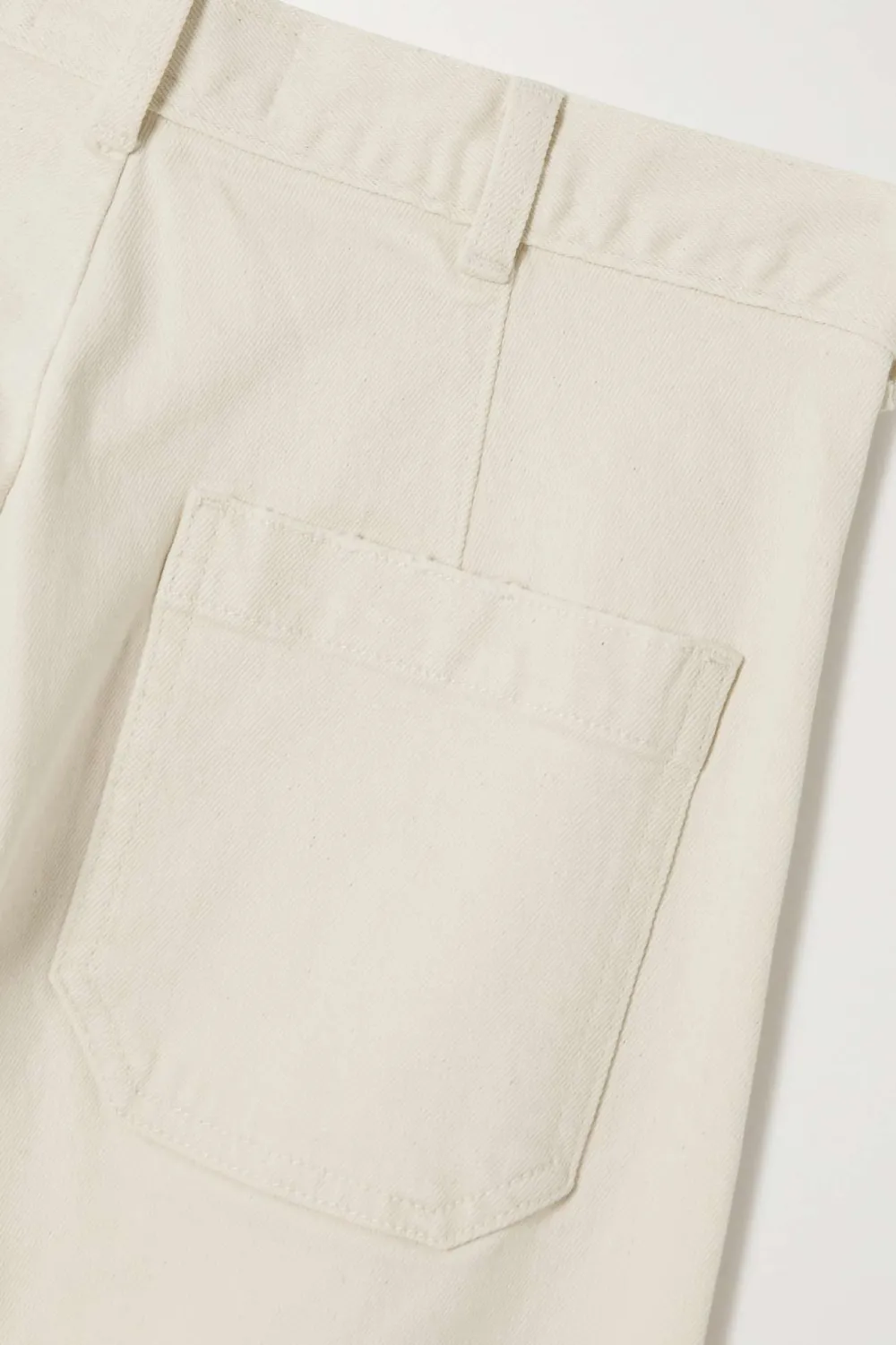 Outlet The Great Seafair Wide Leg Jeans Denim in Stone + Black Bottoms