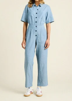 New Trovata Audra Jumpsuit in Vintage Indigo Bottoms