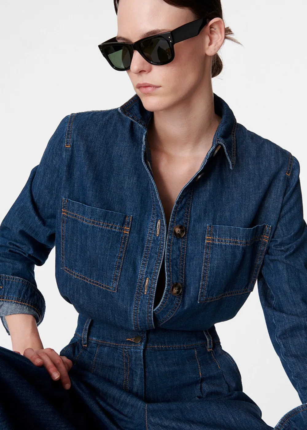 Online Vanessa Bruno Bilkis Denim Shirt Tops