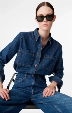Online Vanessa Bruno Bilkis Denim Shirt Tops