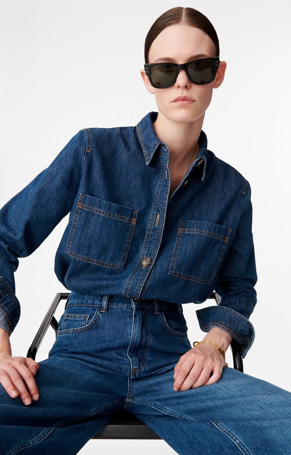 Online Vanessa Bruno Bilkis Denim Shirt Tops
