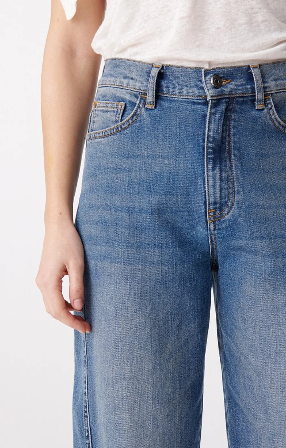 Sale Vanessa Bruno Caleb Denim Jeans in Bleu Gris Bottoms